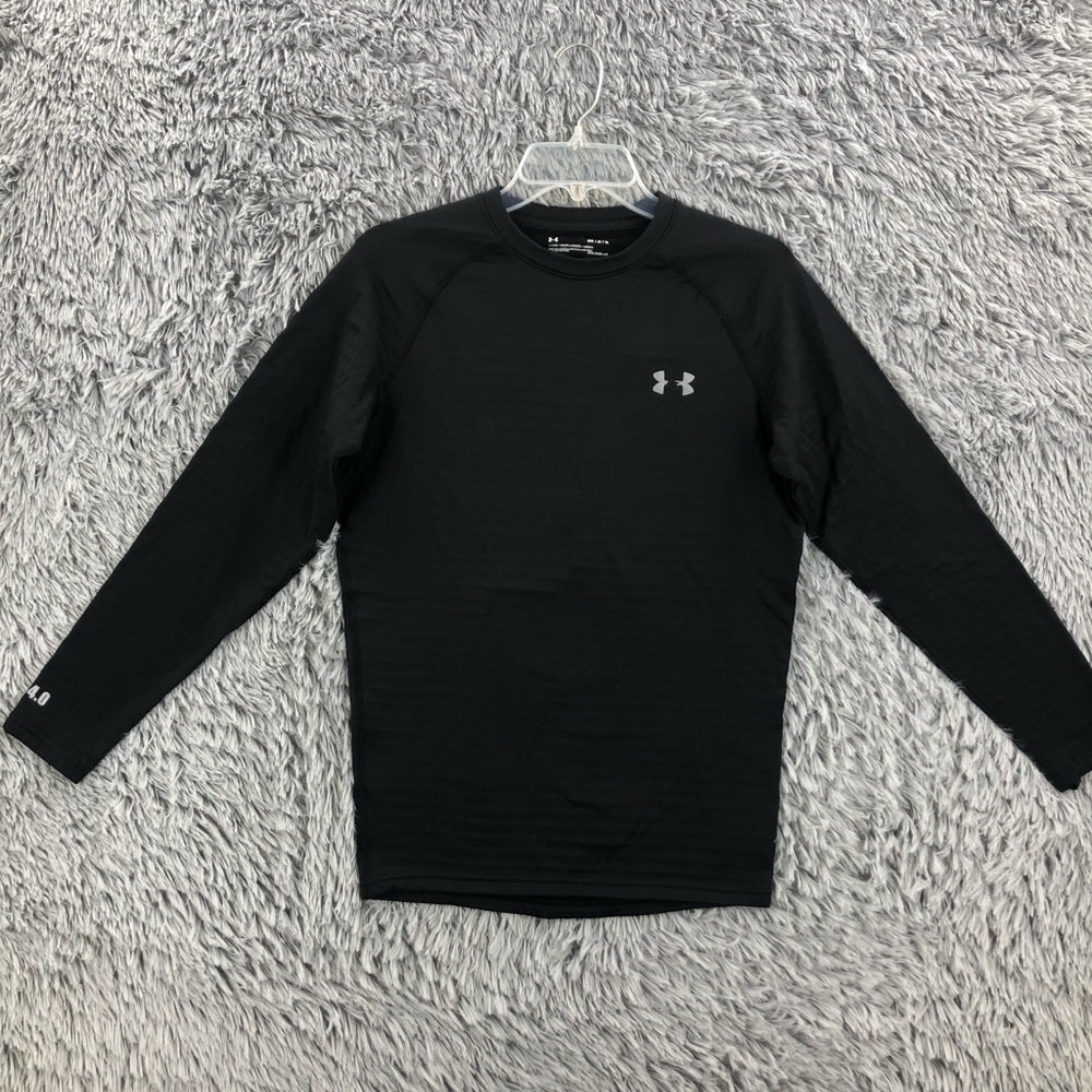 Under Armour Shirt UA Womens Medium Fitted Black Athletic Workout
